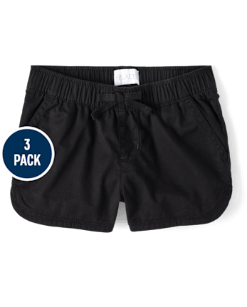 Girls Pull On Shorts 3-Pack