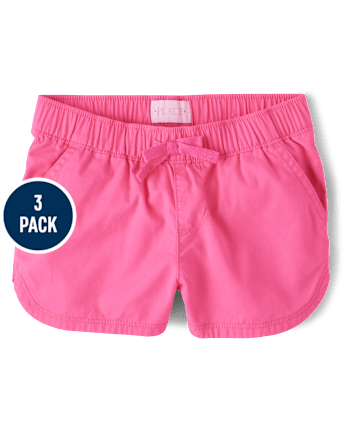 Girls Pull On Shorts 3-Pack