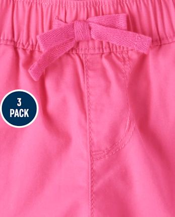 Girls Pull On Shorts 3-Pack