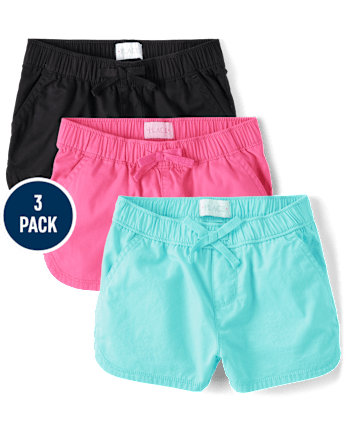 Girls Pull On Shorts 3-Pack