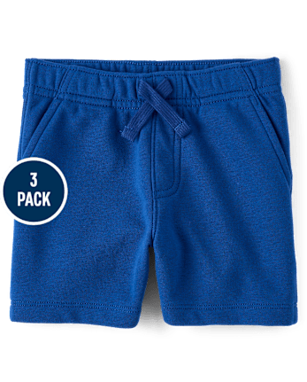 Baby And Toddler Boys Vehicle French Terry Active Shorts 3-Pack