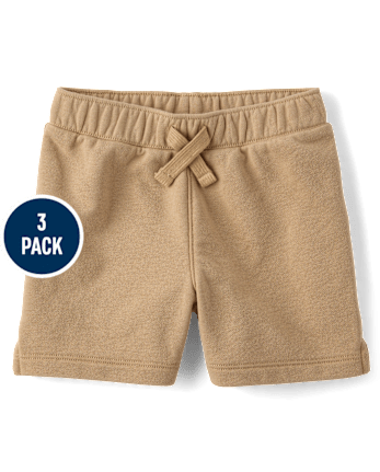 Baby And Toddler Boys Palm Tree French Terry Active Shorts 3-Pack