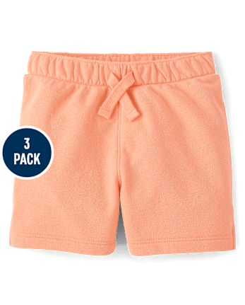 Baby And Toddler Boys Palm Tree French Terry Active Shorts 3-Pack