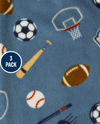 Boys Print Dream Fleece Pajama Pants 3-Pack - MULTI CLR