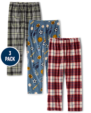 Boys Print Dream Fleece Pajama Pants 3-Pack - MULTI CLR