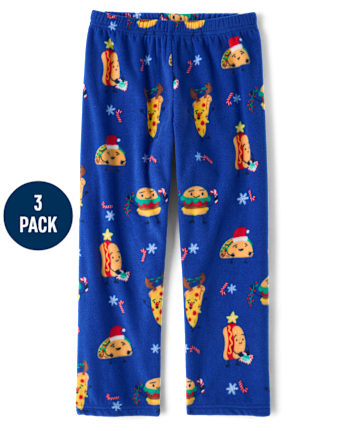 Boys Christmas Dream Fleece Pajama Pants 3-Pack - MULTI CLR