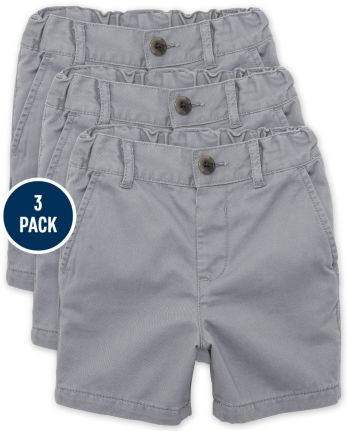Baby And Toddler Boys Uniform Chino Shorts 3-Pack