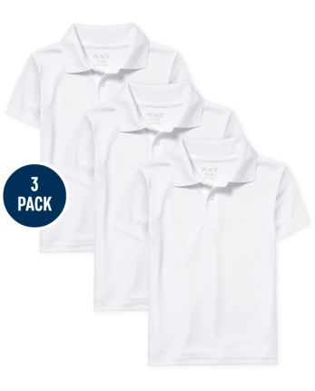 Pack de 3 polos de rendimiento uniforme para niños