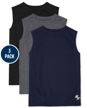 Boys Performance Muscle Tank Top 3-Pack