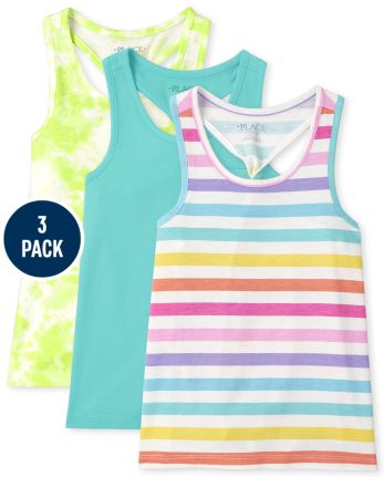The Childrens Place Girls Twist Back Tank Tops