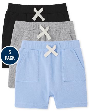 Toddler Boys French Terry Shorts 3-Pack