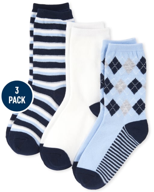 The Childrens Place boys Toddler Argyle Dressy Crew Socks 6-pack