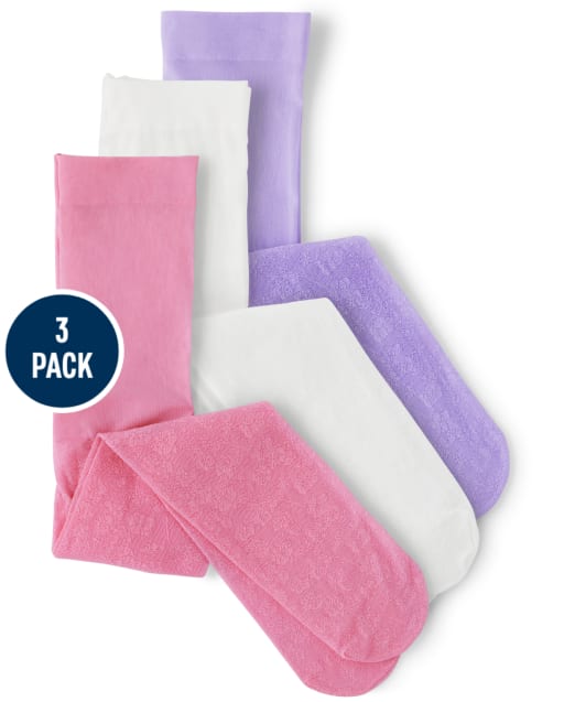 Lot de 3 collants en dentelle pour filles - Célébrations du printemps