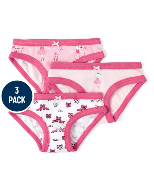 Girls Ballerina Briefs 3-Pack