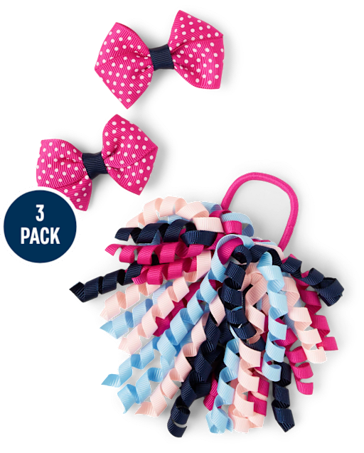 Girls Dot Curly Hair Set - Uniform