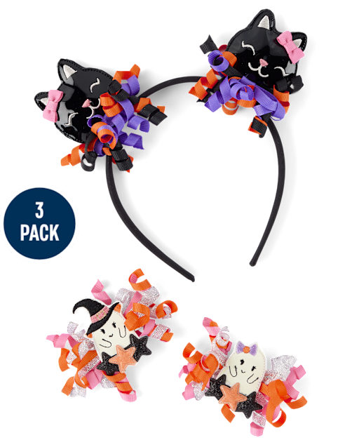 Girls Halloween 3-Piece Hair Set - Halloween
