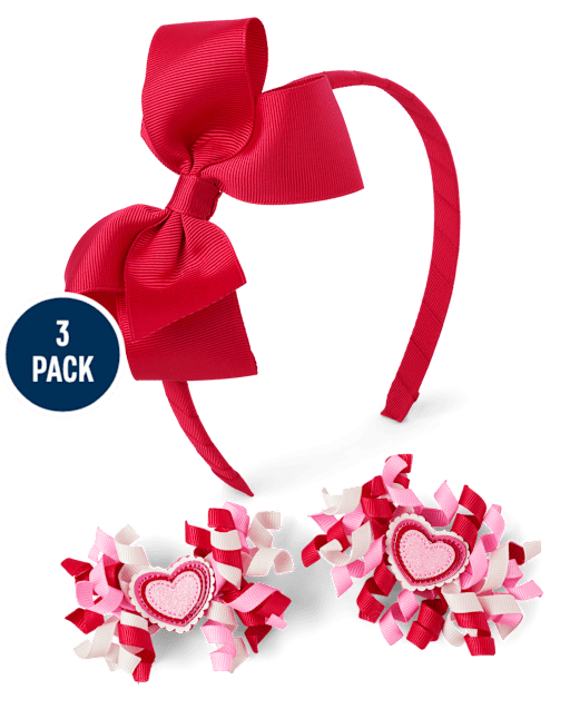 Ensemble de coiffure 3 pièces pour fille - Mini Valentine