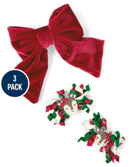 Girls 3-Piece Hair Set - Holiday Express - view 1