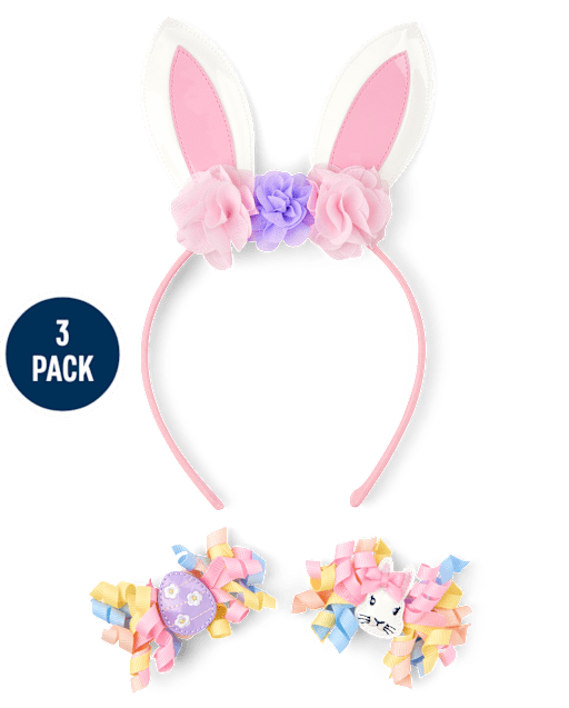 Girls 3-Piece Hair Set - Garden Party