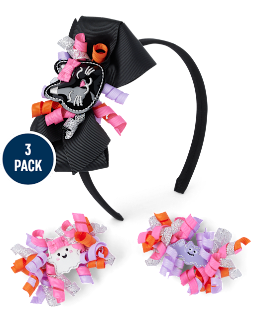 Girls Halloween 3-Piece Hair Set - Halloween