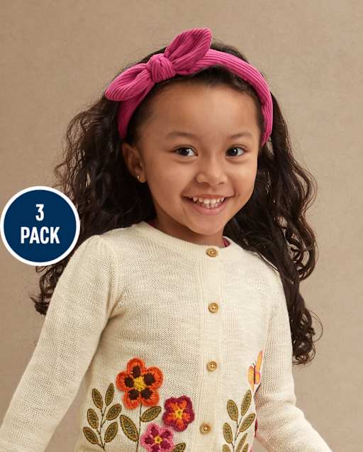 Girls Pumpkin 3-Piece Hair Set - Fall Celebrations