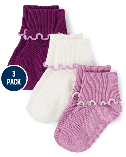 Girls Lettuce Crew Socks 3-Pack - Magical Meadows