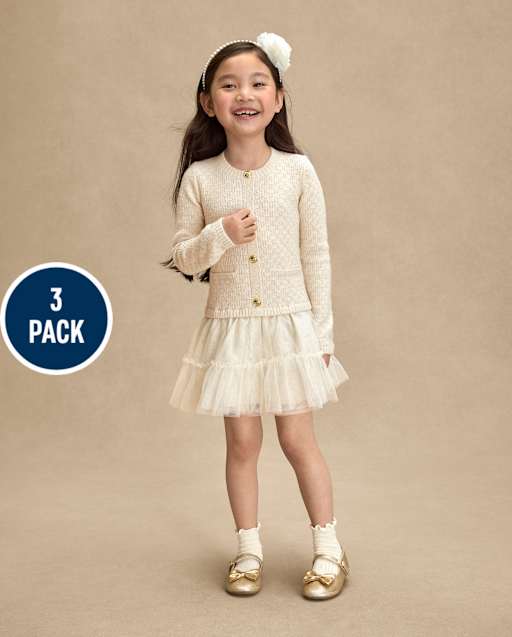 Girls Faux Pearl Sequin 3-Piece Hair Set - Royal Christmas - lbl_product_image_view_2