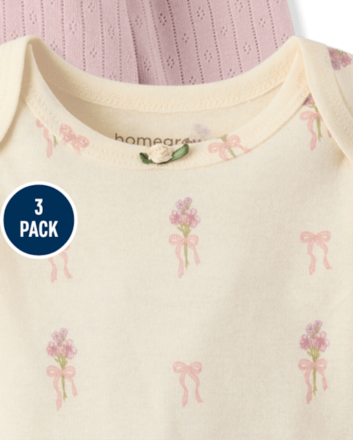 Baby Girls Floral Bodysuit 3-Pack - lbl_product_image_view_2