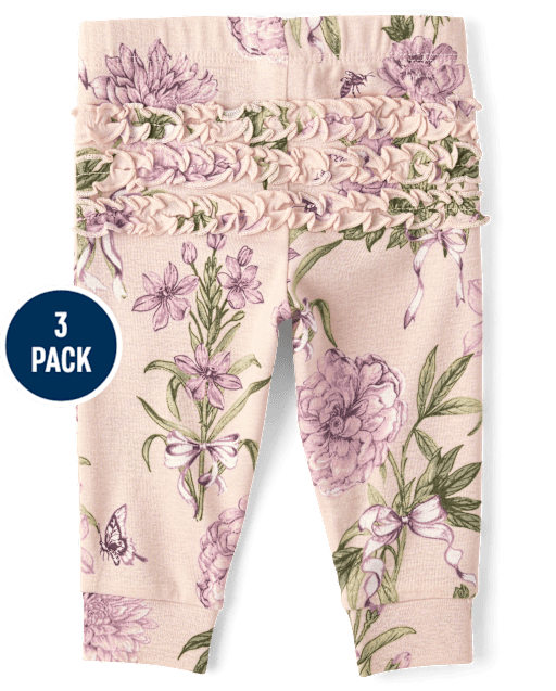 Baby Girls Floral Ruffle Leggings 3-Pack - lbl_product_image_view_2