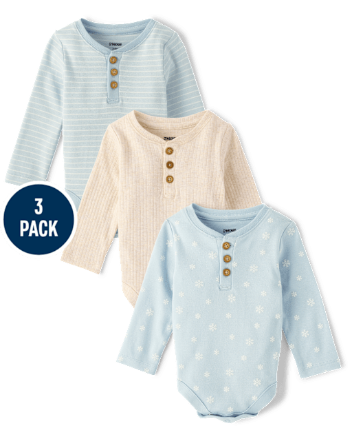 Baby Boys Winter Bodysuit 3-Pack