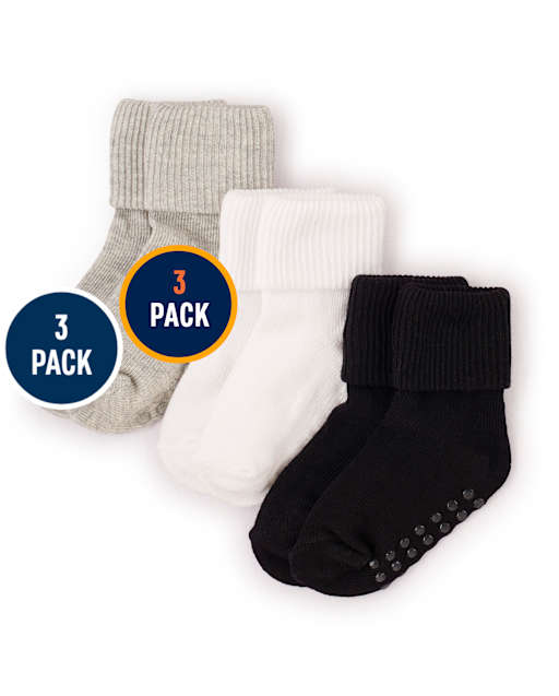 Baby And Toddler Triple Roll Socks 3-Pack