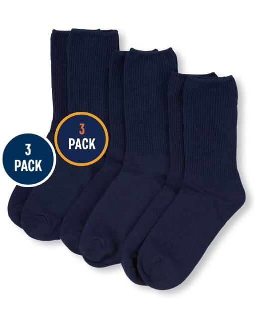 Boys Crew Socks 3-Pack