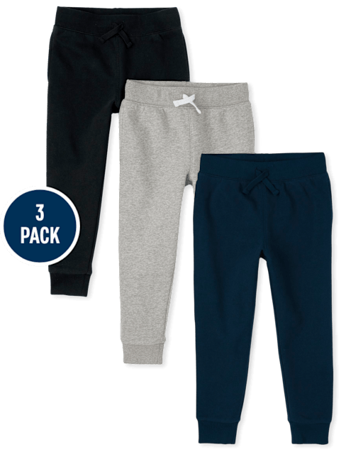 Ensemble de 3 pantalons de jogging en molleton pour garçons