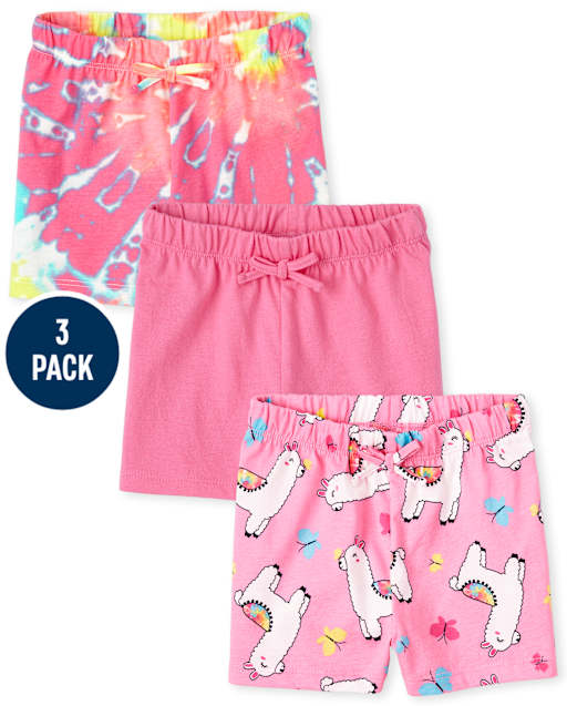 Toddler Girls Print Shorts 3-Pack