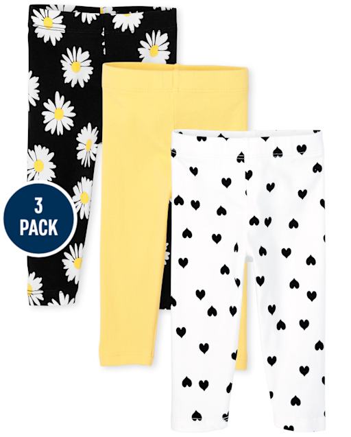Toddler Girls Print Capri Leggings 3-Pack