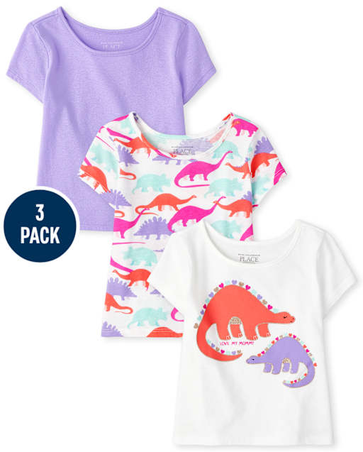 Toddler Girls Tee Shirt 3-Pack