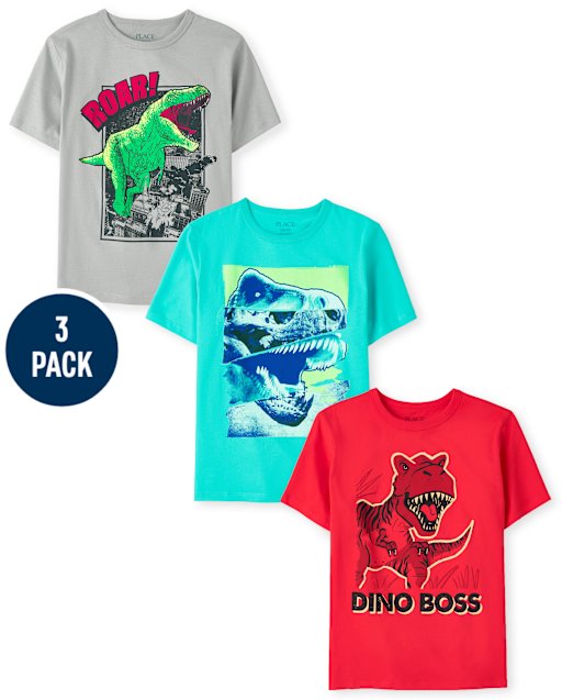 Boys Dino Graphic Tee 3-Pack