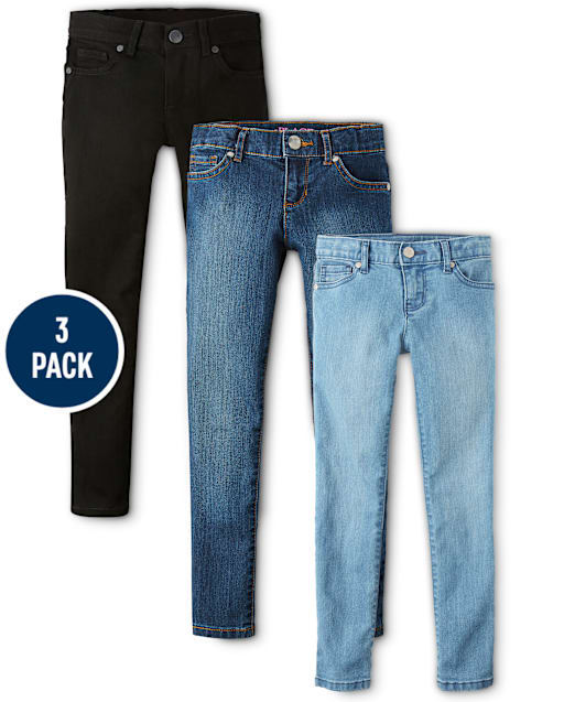 Lot de 3 jeans basiques super skinny pour fille