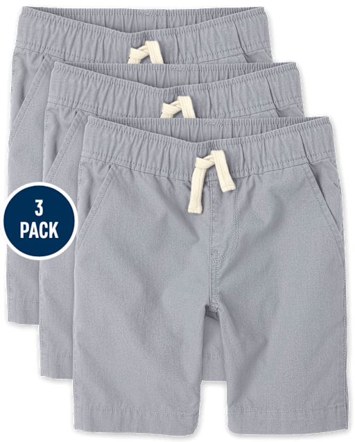Lot de 3 shorts de jogging uniformes à enfiler pour garçon