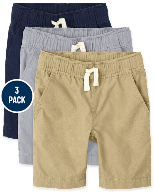 Boys Pull On Jogger Shorts 3-Pack