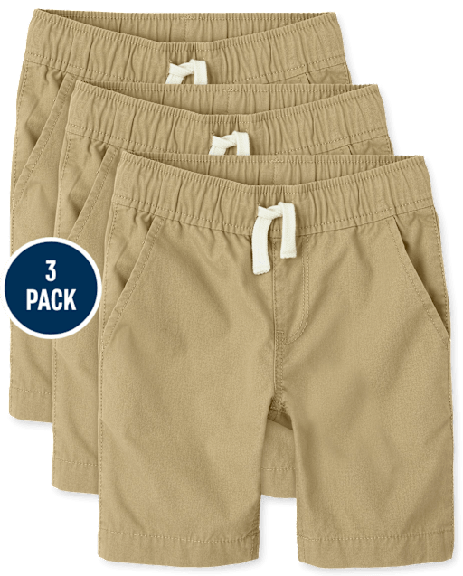 Boys Pull On Jogger Shorts 3-Pack