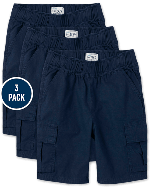 Boys Pull On Cargo Shorts 3-Pack
