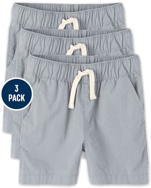 Lot de 3 shorts de jogging à enfiler pour bébé et tout-petit garçon