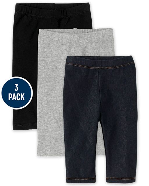 Toddler Girls Capri Leggings 3-Pack