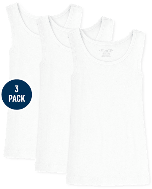 Girls Ribbed Tank 3-Pack