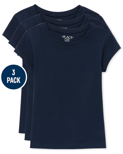 Lot de 3 t-shirts à superposition basiques pour filles