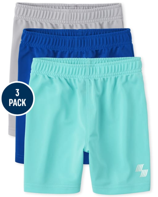 Toddler Boys Basketball Shorts 3-Pack