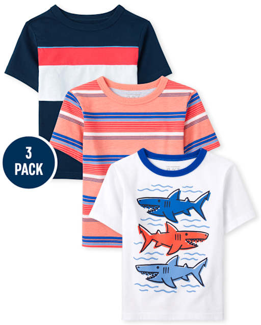 Toddler Boys Graphic Top 3-Pack