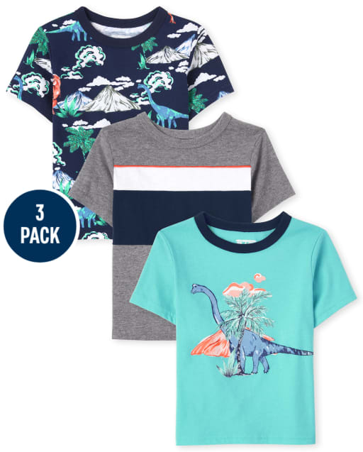 Toddler Boys Graphic Top 3-Pack