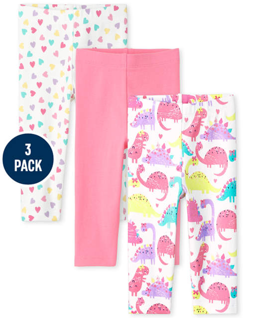 Toddler Girls Capri Leggings 3-Pack